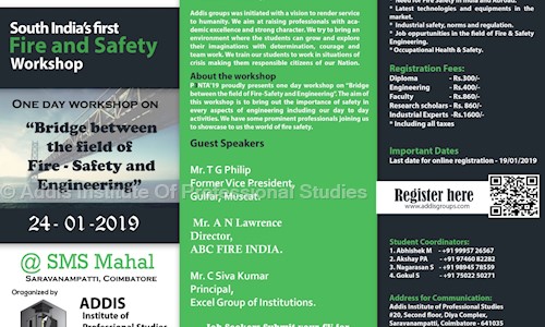 Addis Institute Of Professional Studies - Job Training in Saravanampatti, Coimbatore