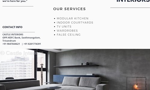 Castle Interiors - Interior Designers & Decorators in Sasthamangalam, Trivandrum