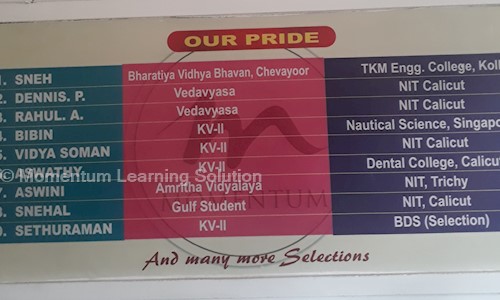 Momentum Learning Solution - School Tuitions in Kuthiravattom, Calicut