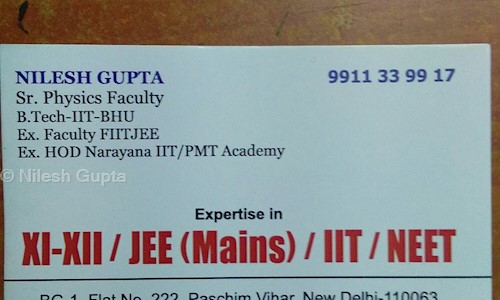 Nilesh Gupta - School Tuitions in Paschim Vihar, Delhi