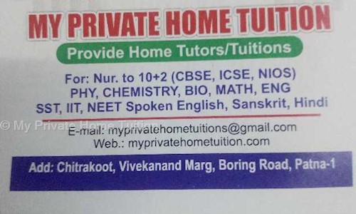 My Private Home Tuition - School Tuitions in Boring Road, Patna