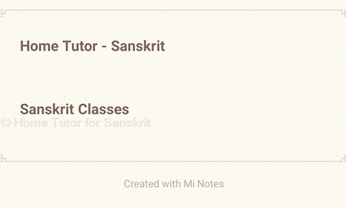 Home Tutor for Sanskrit - School Tuitions in Airoli, Mumbai