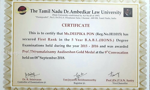 Deepika Pon - School Tuitions in R.A. Puram, Chennai