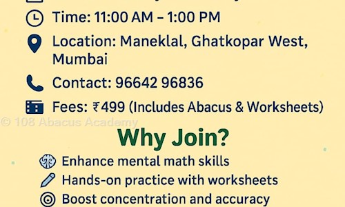 108 Abacus Academy  - School Tuitions in Ghatkopar West, Mumbai
