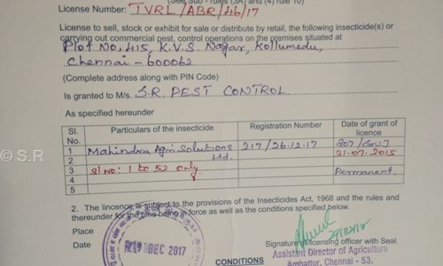 S.R. Pest Control - Pest Control in Ambattur, Chennai