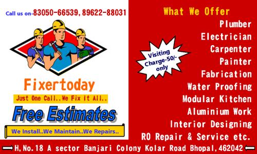 FixerToday Just One Call..We Fix It All.. - Packers and Movers in Kolar Road, Bhopal