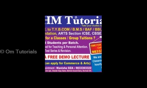 Om Tutorials - School Tuitions in Borivali West, Mumbai