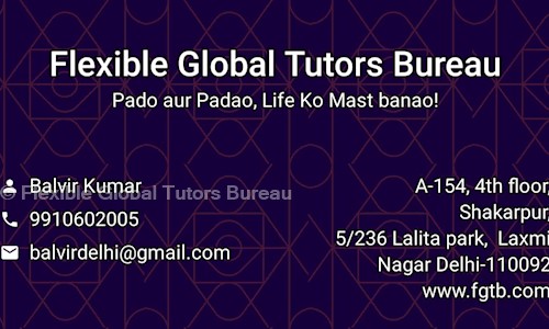 Flexible Global Tutors Bureau - Finance & Accounting tuitions in Laxmi Nagar, Delhi