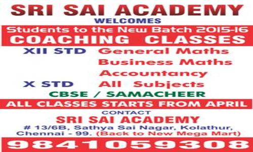 Shri Sai Academy - School Tuitions in Kolathur, Chennai