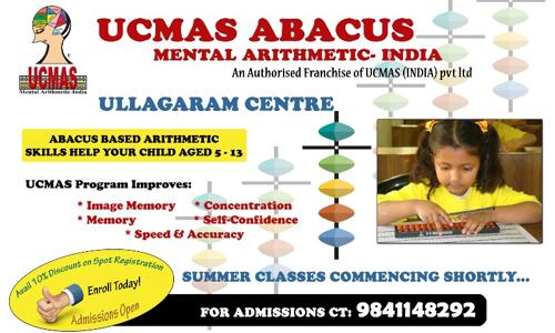 UCMAS Abacus - School Tuitions in Velachery, Chennai