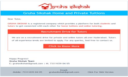 Gruha Sikshak - School Tuitions in Madinaguda, Hyderabad