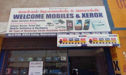 Welcome Mobiles & Xerox - Job Training in Maduravoyal, Chennai