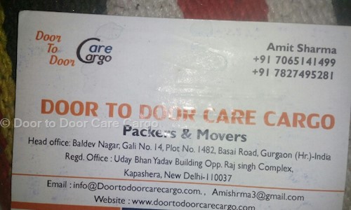 Door to Door Care Cargo - Packers and Movers in Pataudi, Gurgaon