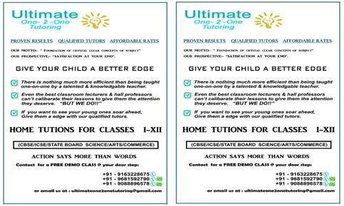 Ultimate one2one Tutoring - School Tuitions in Salt Lake City, Kolkata