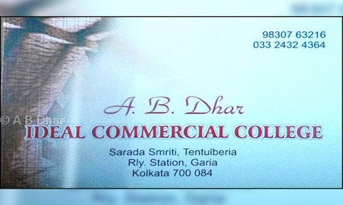 A B Dhar - Job Training in Garia, Kolkata