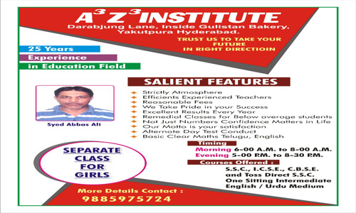 A3Z3 Institute - School Tuitions in Dabeerpura, Hyderabad