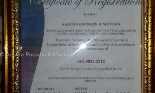 Aastha Packers & Movers - Packers and Movers in South Malaka, Allahabad