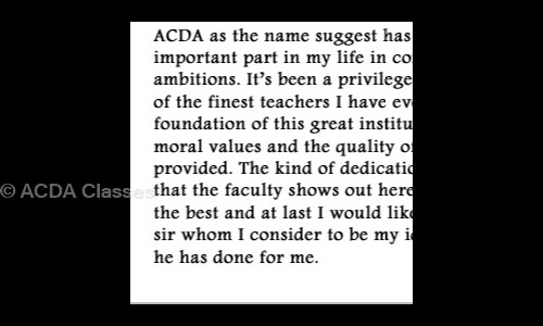 ACDA Classes - School Tuitions in Alambagh, Lucknow