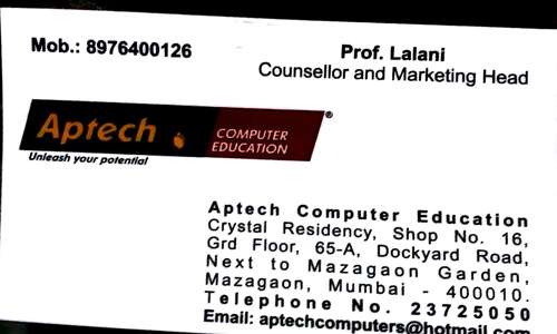 Aptech Learning  Mazgaon Center - School Tuitions in Mazgaon, Mumbai
