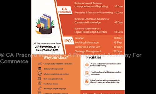 CA Pradnya Mundada - A Professional Academy For Commerce - Finance & Accounting tuitions in Ameerpet, hyderabad