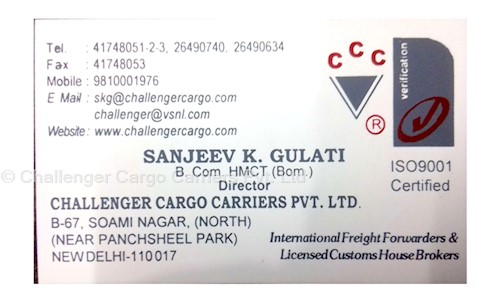 Challenger Cargo Carriers Pvt. Ltd. - Packers and Movers in Soami Nagar, Delhi