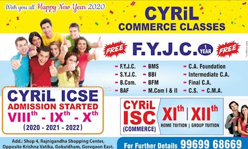 Cyril Commerce Classes - Finance & Accounting tuitions in Goregaon East, Mumbai