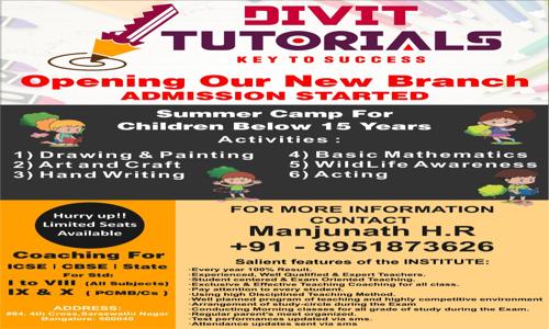 Divit Tutorials - School Tuitions in Vijayanagar, Bangalore