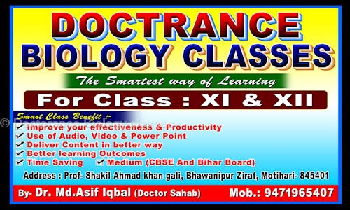 Doctorance Biology classes - School Tuitions in Motihari City, Motihari