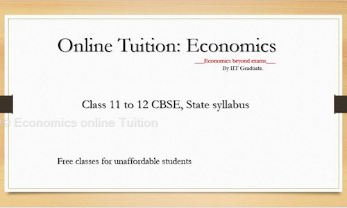 Economics online Tuition - School Tuitions in Gachibowli, Hyderabad
