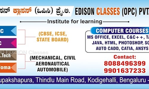 EDISON Classes - School Tuitions in Kodigehalli, Bangalore