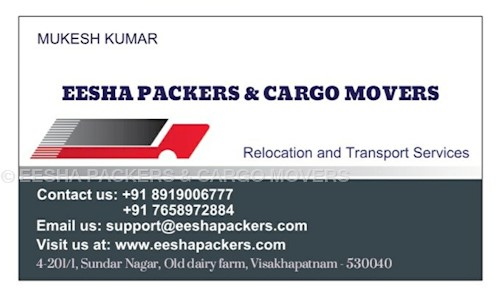 EESHA PACKERS & CARGO MOVERS - Packers and Movers in 3rd Lane, Visakhapatnam