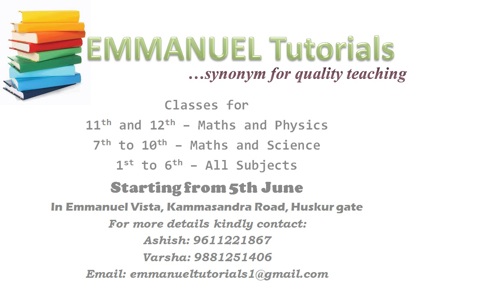 Emmanuel Tutorials - School Tuitions in Huskur, Bangalore