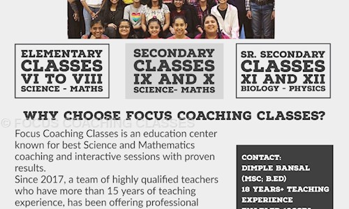 FOCUS COACHING CLASSES - School Tuitions in Kharar, Mohali