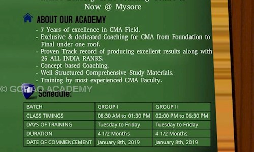 GCRAO ACADEMY - Finance & Accounting tuitions in J.P. Nagar, Mysore