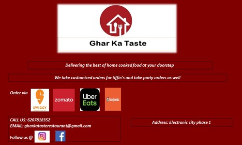 ghar ka taste - Catering Services in Electronic City, Bangalore