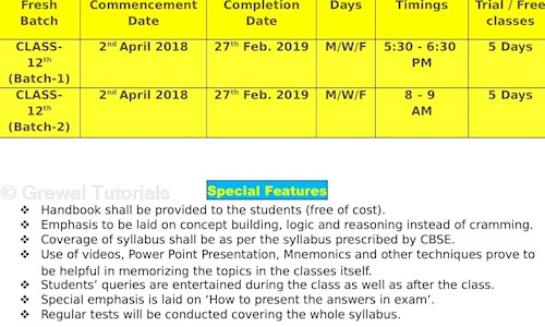 Grewal Tutorials - School Tuitions in Raj Nagar, Delhi