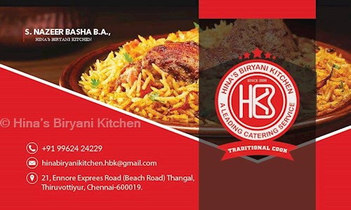 Hina’s Biryani Kitchen - Catering Services in Tiruvottiyur, Chennai
