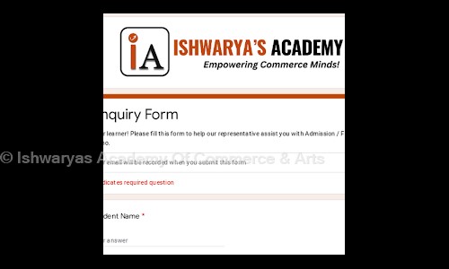 Ishwaryas Academy Of Commerce & Arts - School Tuitions in Madipakkam, Chennai