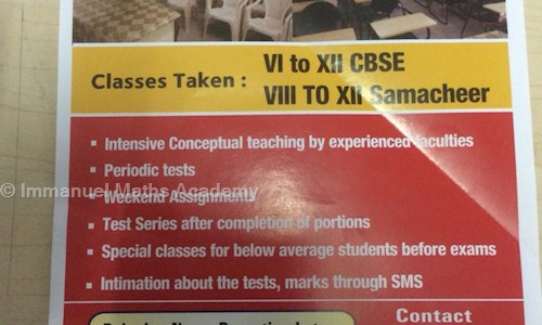 Immanuel Maths Academy - School Tuitions in Royapettah, Chennai