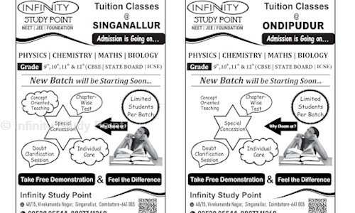 Infinity Study Point - School Tuitions in Singanallur, Coimbatore