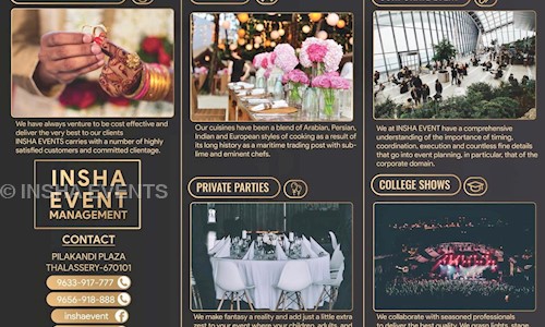 INSHA EVENTS - Catering Services in Thalassery, Kannur