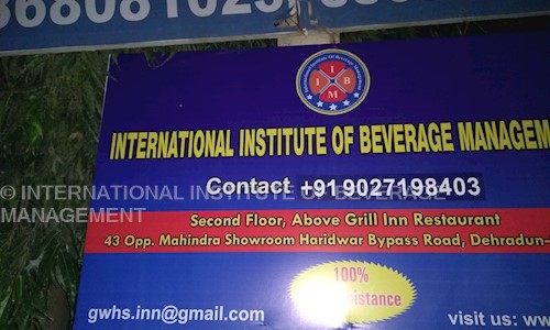 INTERNATIONAL INSTITUTE OF BEVERAGE MANAGEMENT - Job Training in Ajabpur, Dehradun