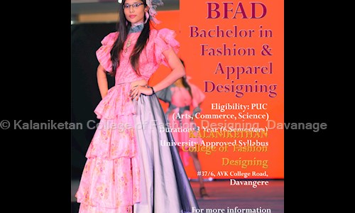 Kalaniketan College of Fashion Designing, Davanage - Job Training in PJ Extension, Davangere