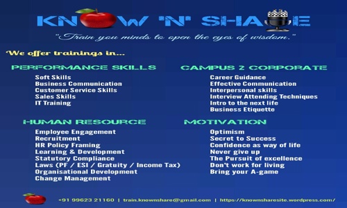 Know N Share - Job Training in Koramangala, Bangalore