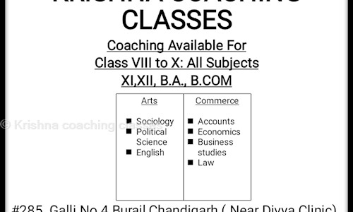 Krishna coaching classes - School Tuitions in Burail, Chandigarh
