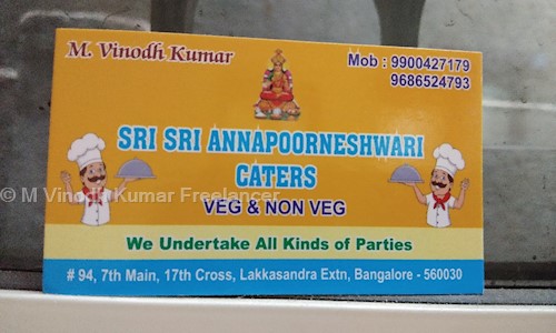 M Vinodh Kumar Freelancer - Catering Services in Lakkasandra, Bangalore