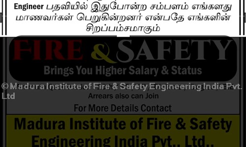 Madura Institute of Fire & Safety Engineering India Pvt. Ltd. - Job Training in Madurai Main, Madurai