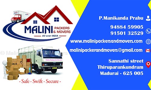 Malini Packers & Movers - Packers and Movers in Harveypatti, Madurai
