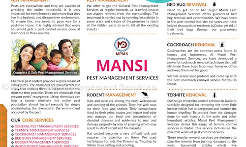Mansi Pest Management Services - Pest Control in Dadar East, Mumbai