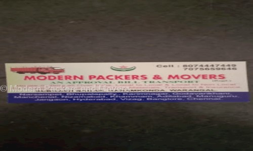 Modern Packers and Movers - Packers and Movers in Lashkar Bazar, Warangal
